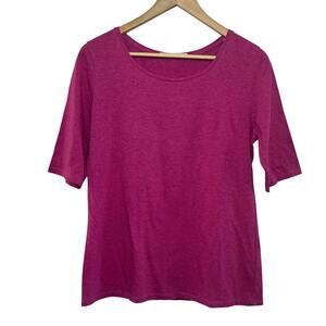 Peruvian Connection 100% Pima Cotton Pink Carmel Top Size Medium